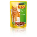 Friskies (Фріскіс) Консервований повнораціонний корм для дорослих котів з кроликом. Шматочки у підливці 100 г